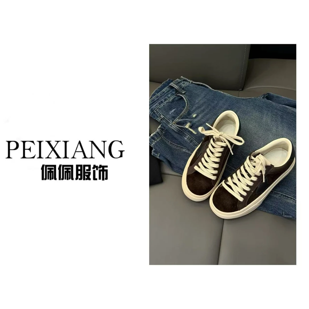 佩佩WA 【复古星星板鞋】鞋子 W3433 6096187时尚百搭潮流厚底系