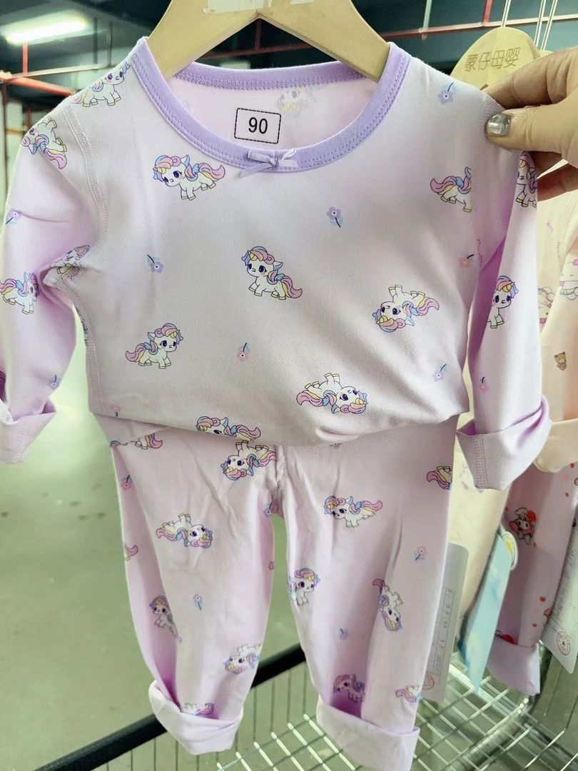 2025秋季新款萌小汐【128-112小彩马】无骨莱卡套装