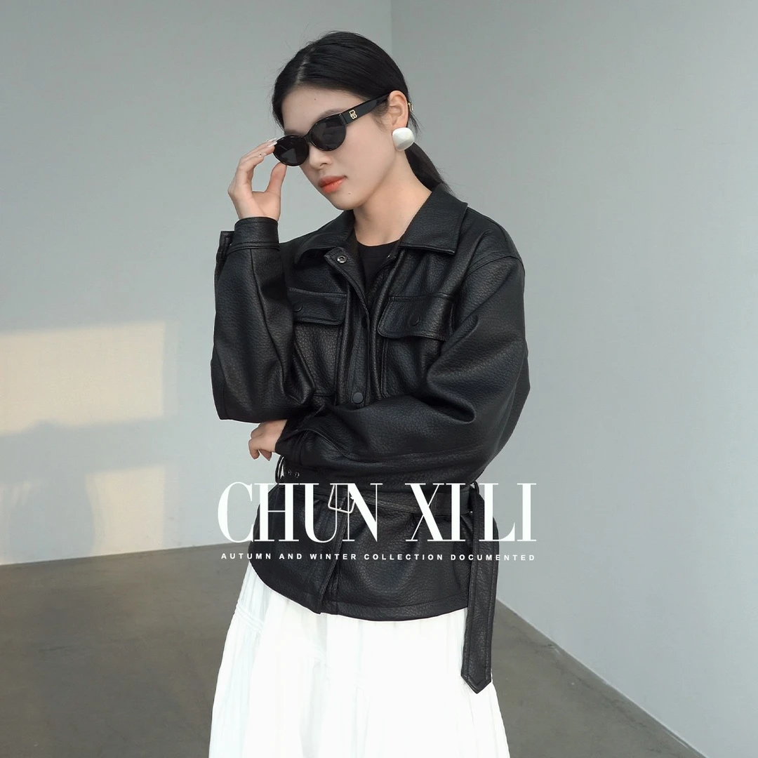 CHUNXILI/春熙里 时尚简约皮衣外套S00W51010