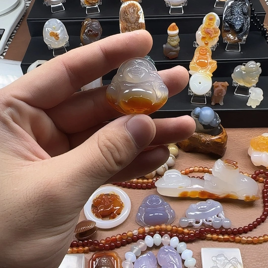 玛瑙/玉髓未镶嵌吊坠(不含链)