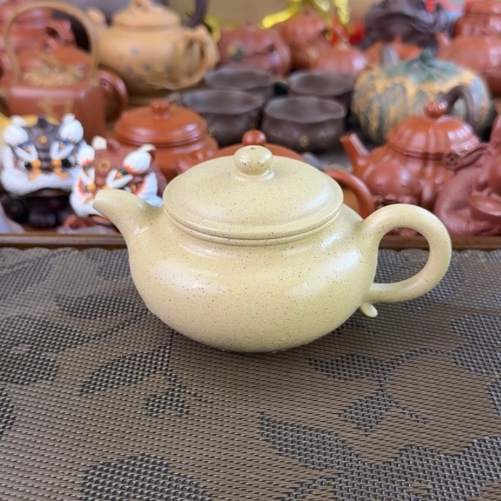 紫砂茶壶本山绿泥全手仿古200毫升