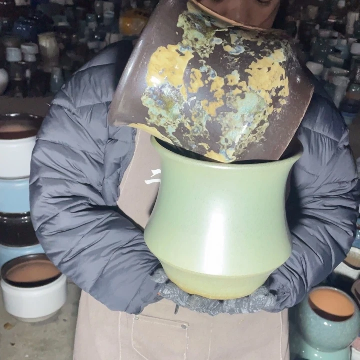 紫砂花盆口20高20正品正品