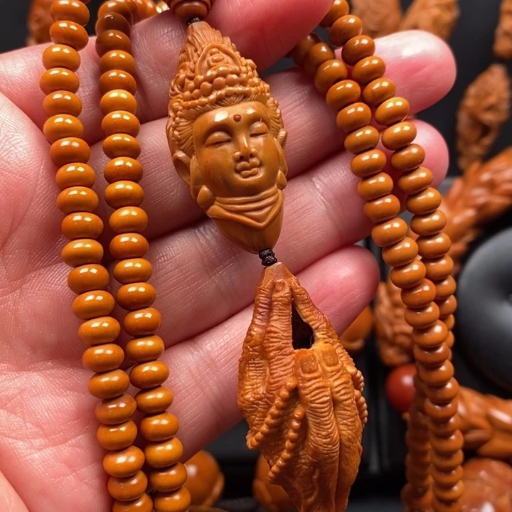 手串橄榄核观音链子