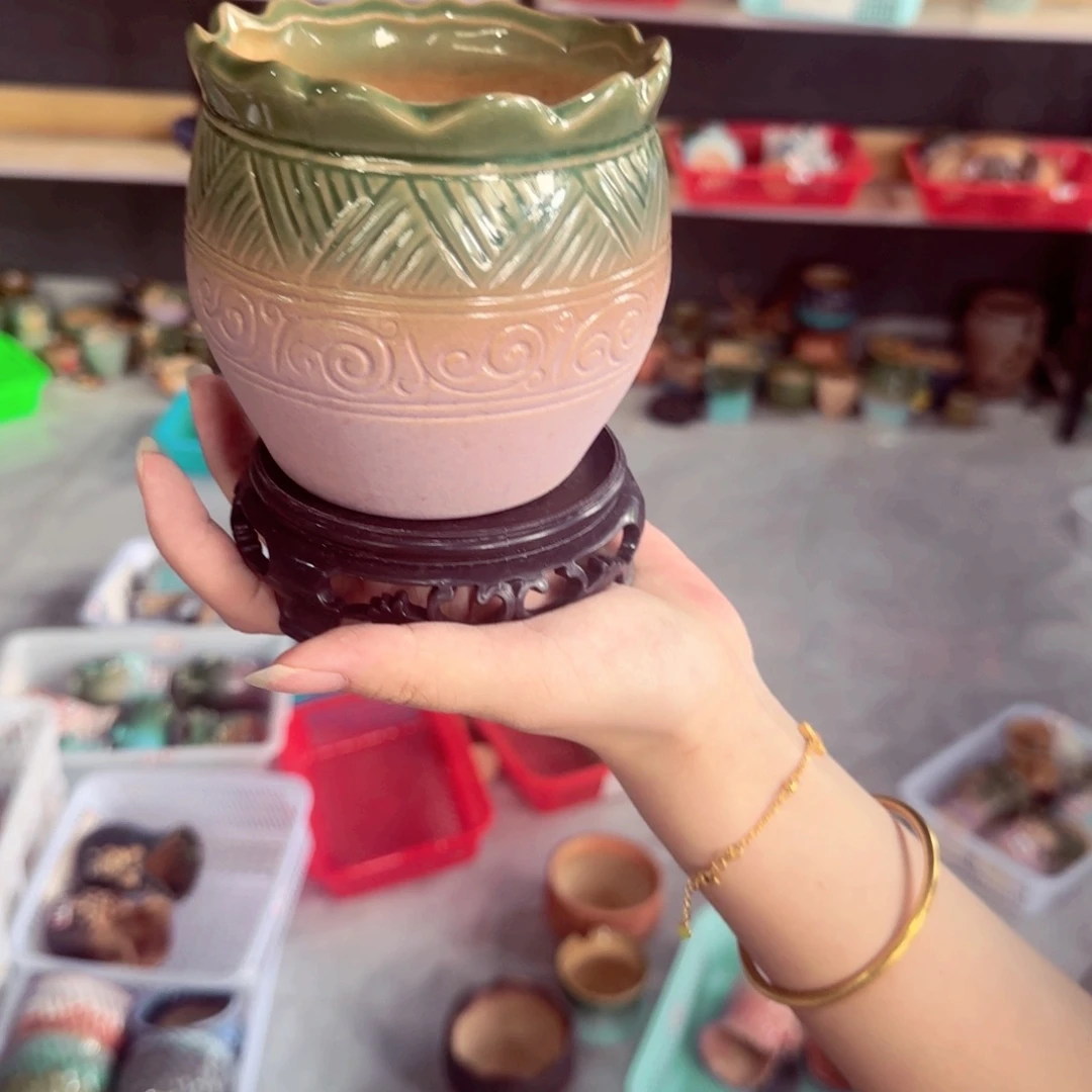 紫砂花盆粗陶粗陶