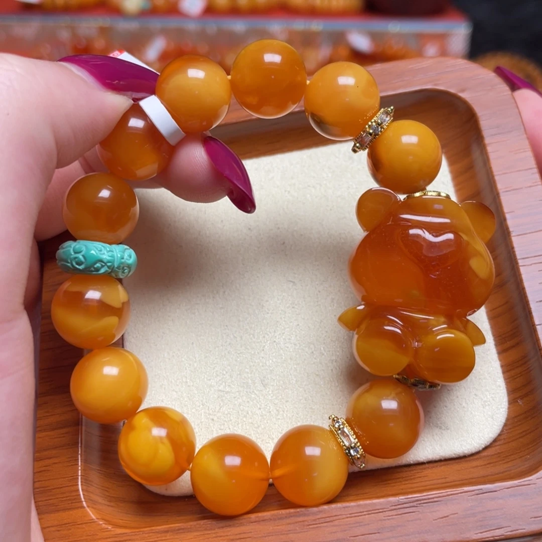 蜜蜡未镶嵌颈饰手串