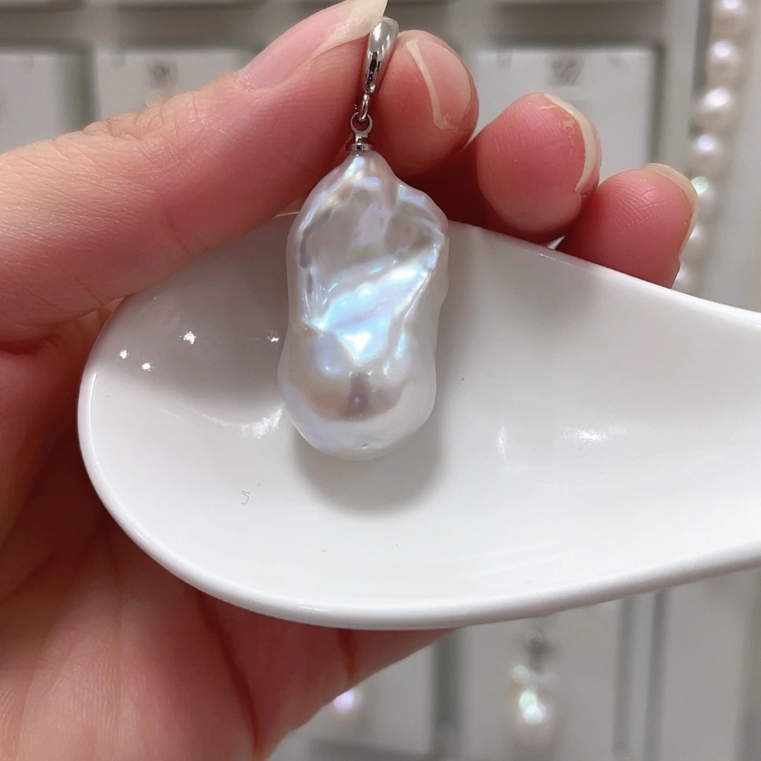 小***囍淡水珍珠耳坠未镶嵌