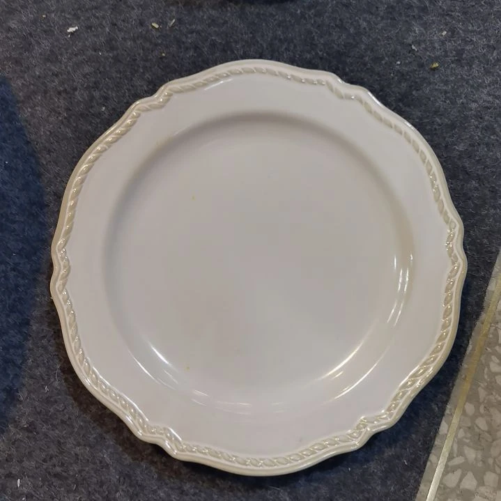 瓷片微瑕麻花辫浅盘两个一组