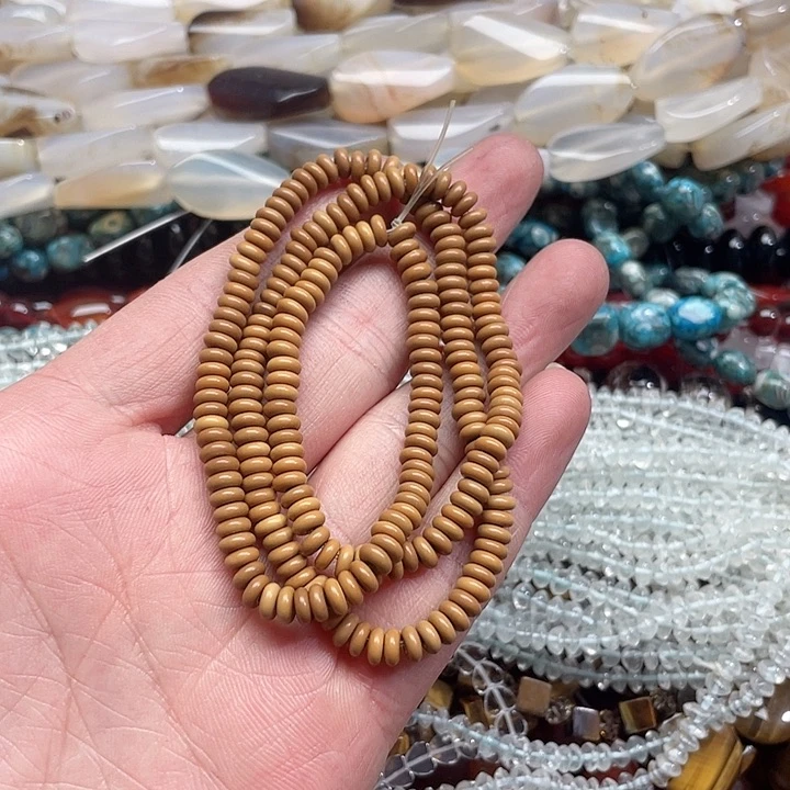 玛瑙/玉髓珠宝半成品未镶嵌一条5mm橄榄核算盘