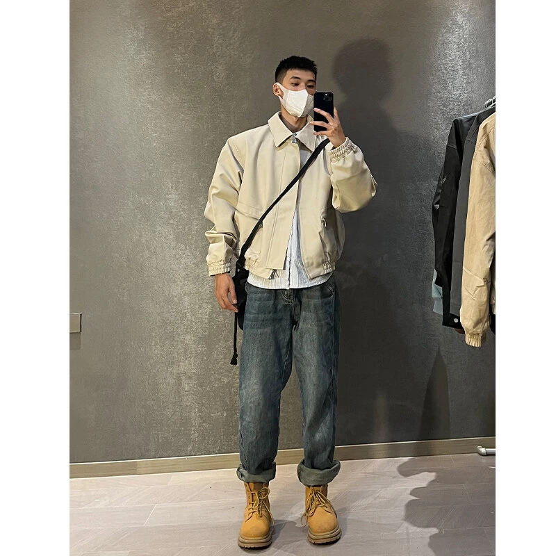 短款工装外套男2025年新款爆款飞行员夹克春秋季痞帅高级感春装男