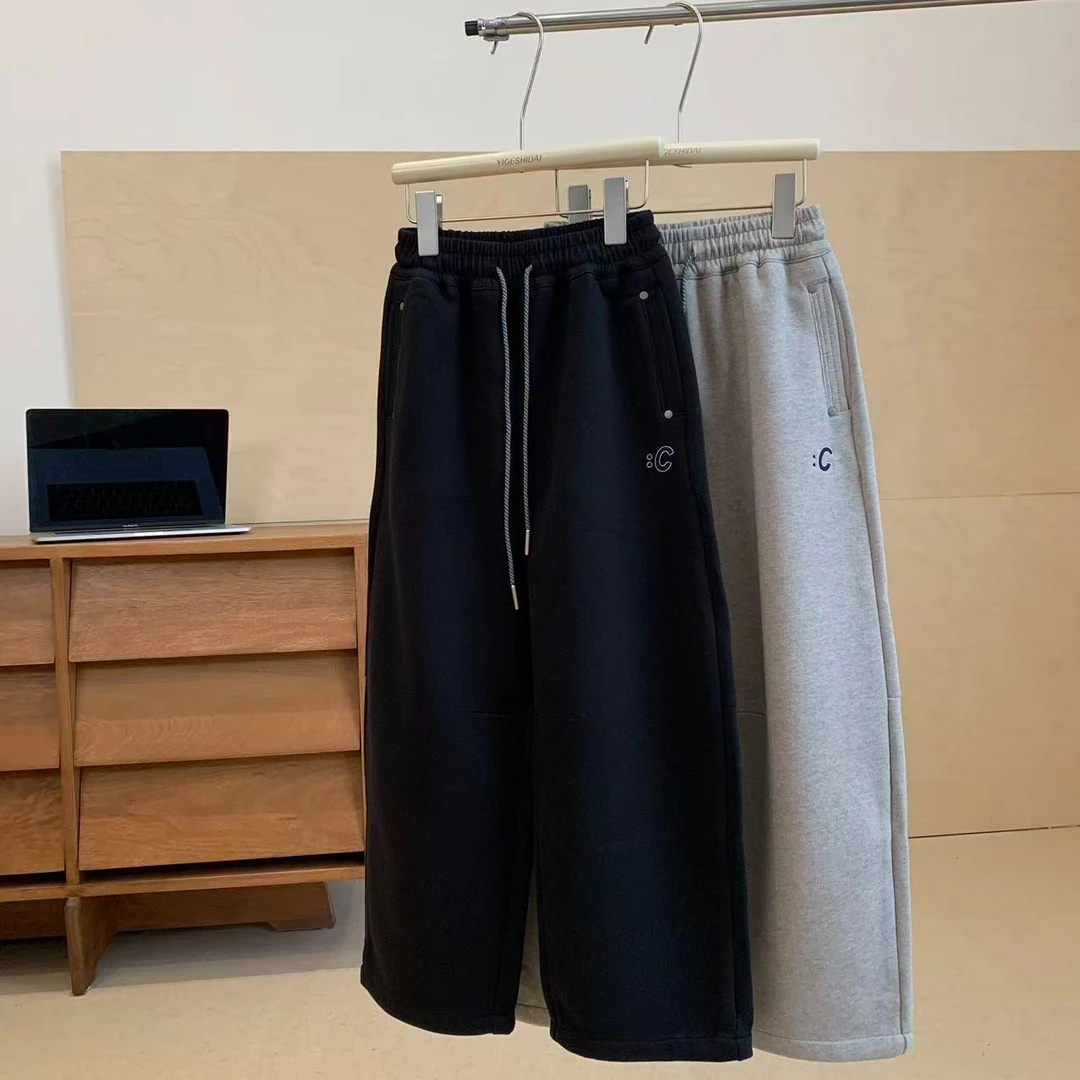 【一歌时代】加绒卫裤百搭中大童韩版男童运动裤男女童休闲裤YG7130