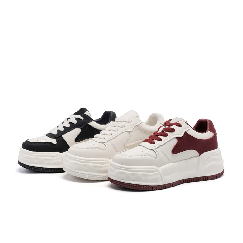 棉花糖熊猫2025新款女鞋厚底小白鞋休闲板鞋女鞋l60