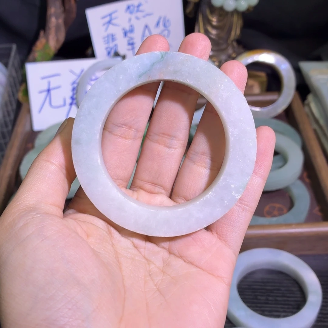 定制翡翠未镶嵌翡翠A货毛胚手镯定制