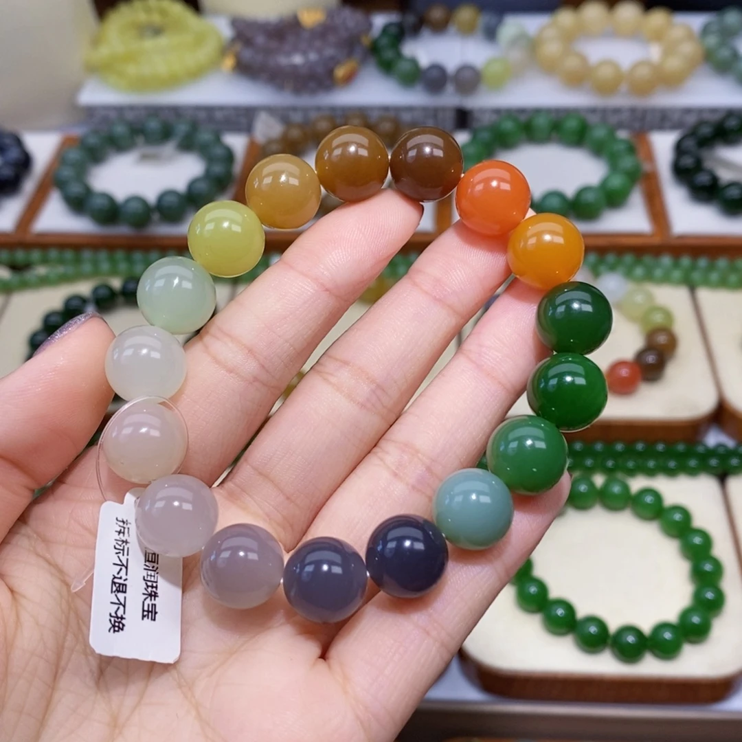 宝***么未镶嵌手串和田玉卡12