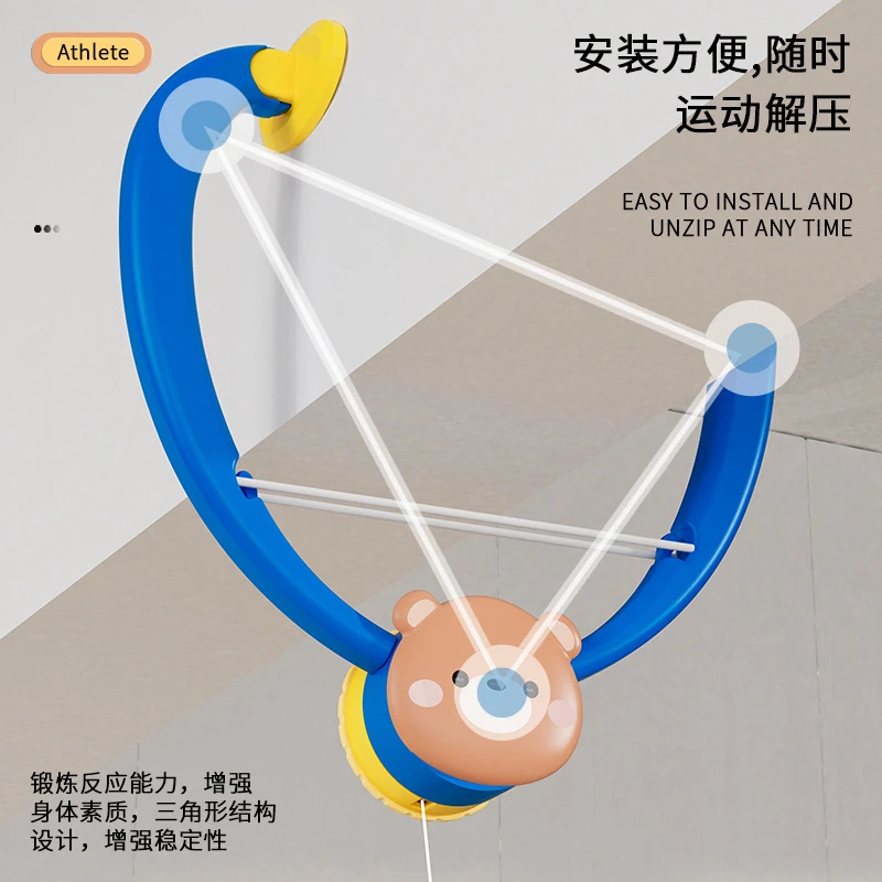 热卖儿童悬挂式乒乓球对打训练器地摊畅销玩具