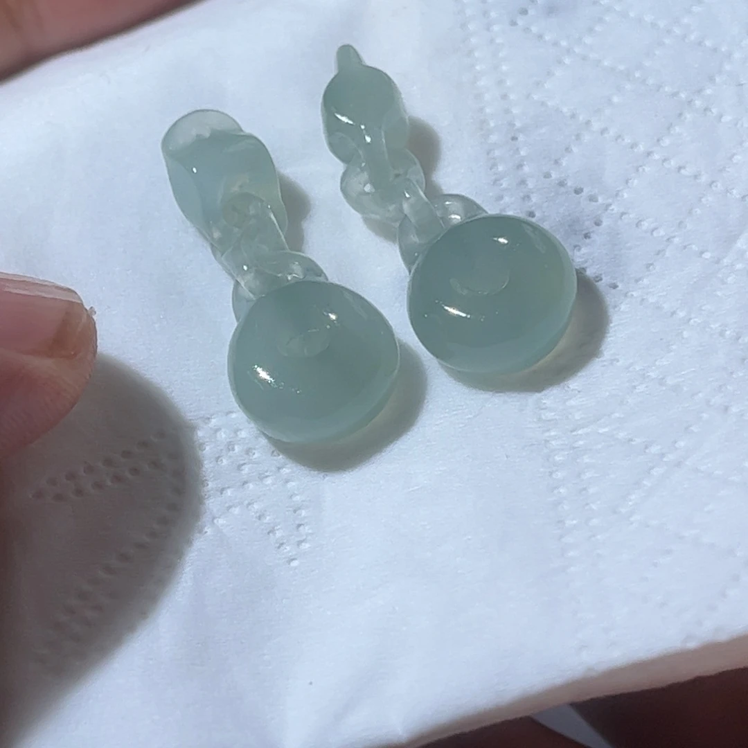 未镶嵌定制翡翠耳环