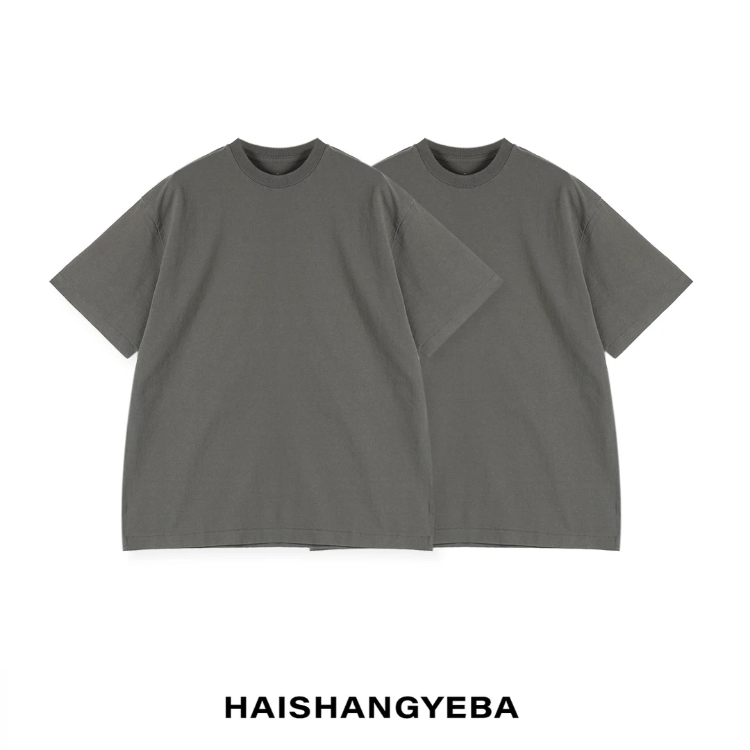 【海上叶爸】新款2025夏季百搭棉男女同款圆领宽松休闲净版T恤