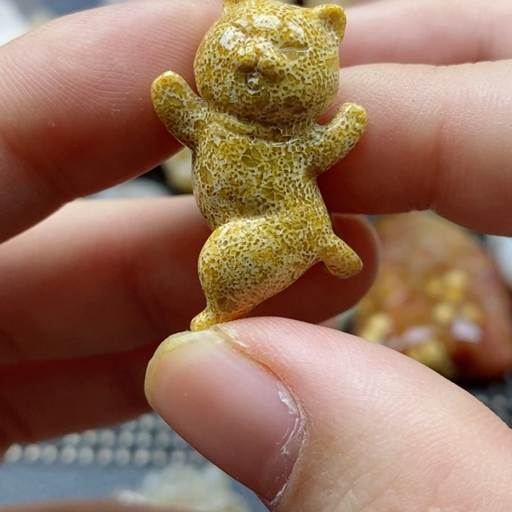 硅化珊瑚（珊瑚玉）颈饰未镶嵌