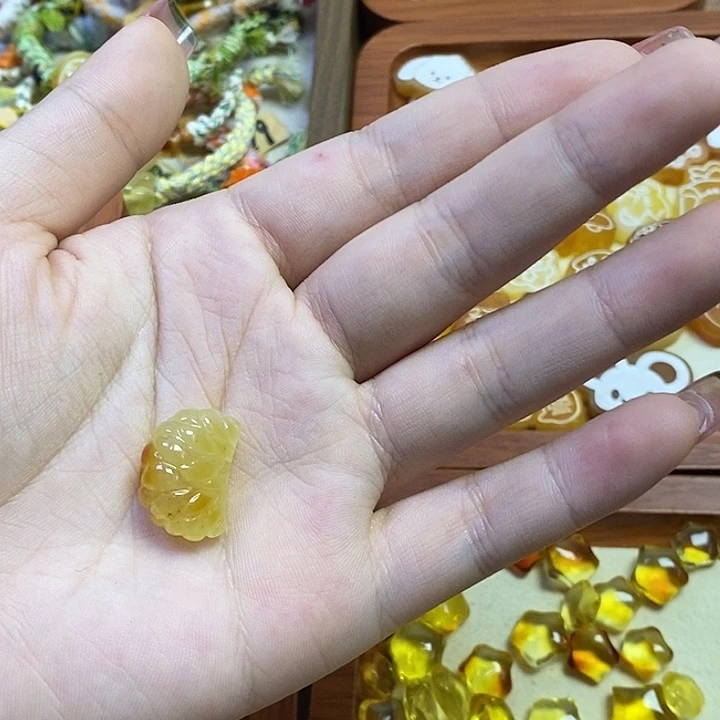 琥珀未镶嵌珠宝奇石橘子