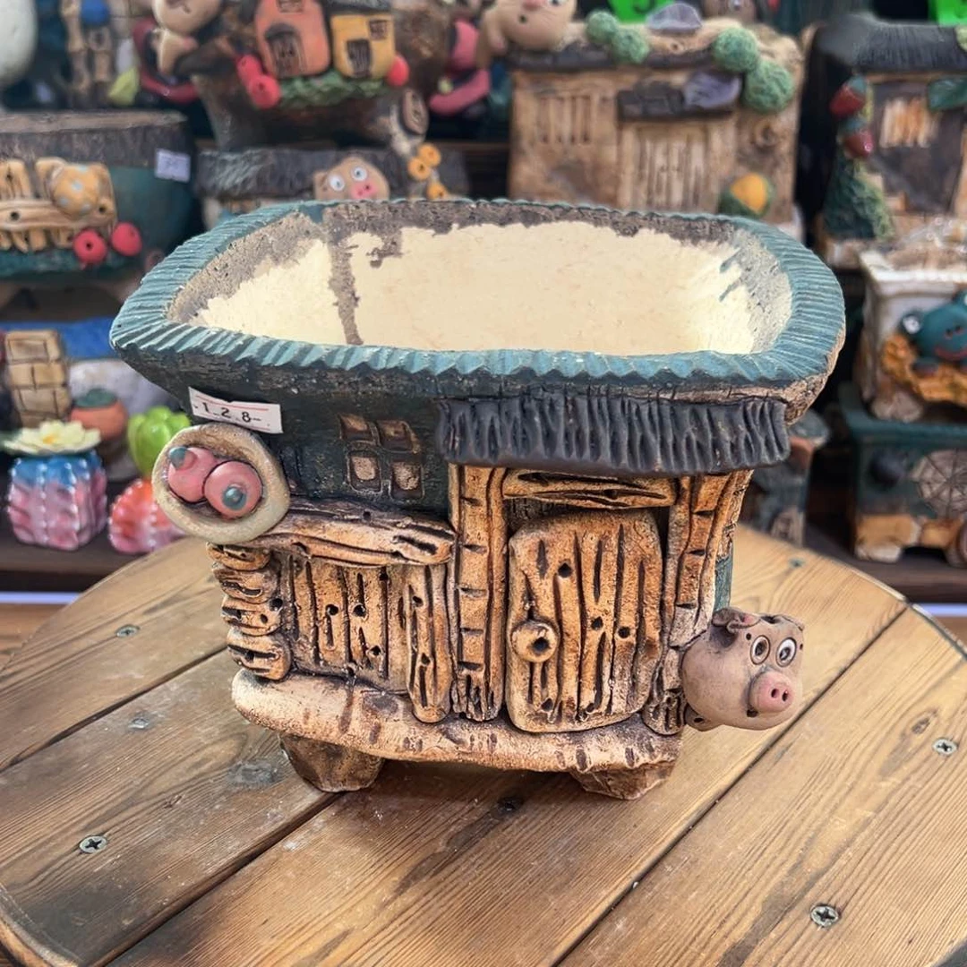 红陶嘻哈多肉花盆