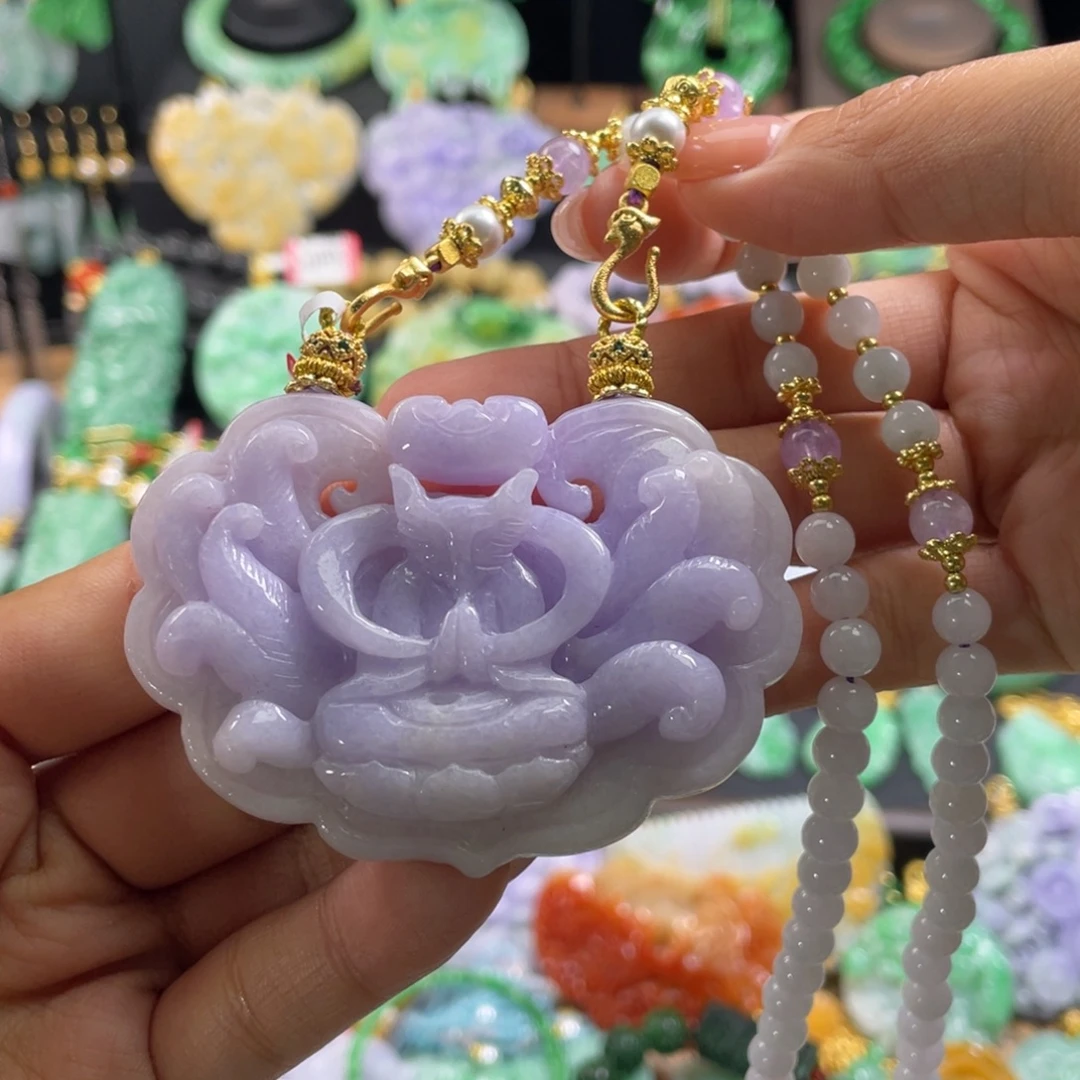 翡翠未镶嵌颈饰代编织