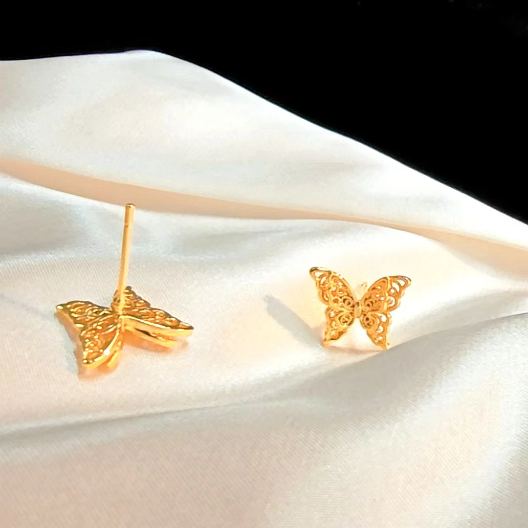 《苏灵推荐》时尚精品女士蝴蝶耳钉1722