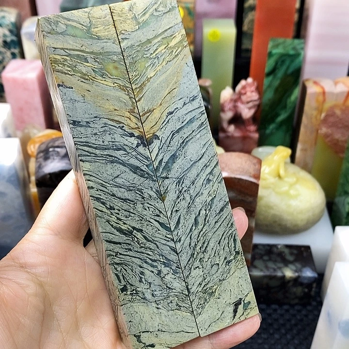 煮***最青田石印石四川石头