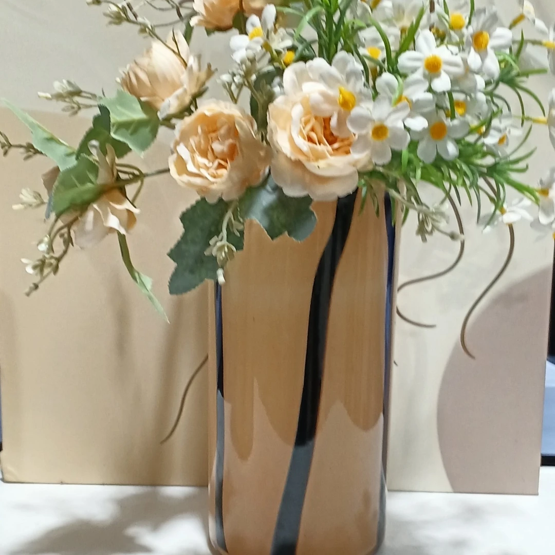 桌面插花瓶水养鲜花瓶琉璃花瓶样板房餐桌台面花瓶