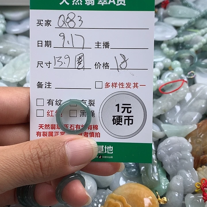 Q***3吊坠(不含链)未镶嵌翡翠