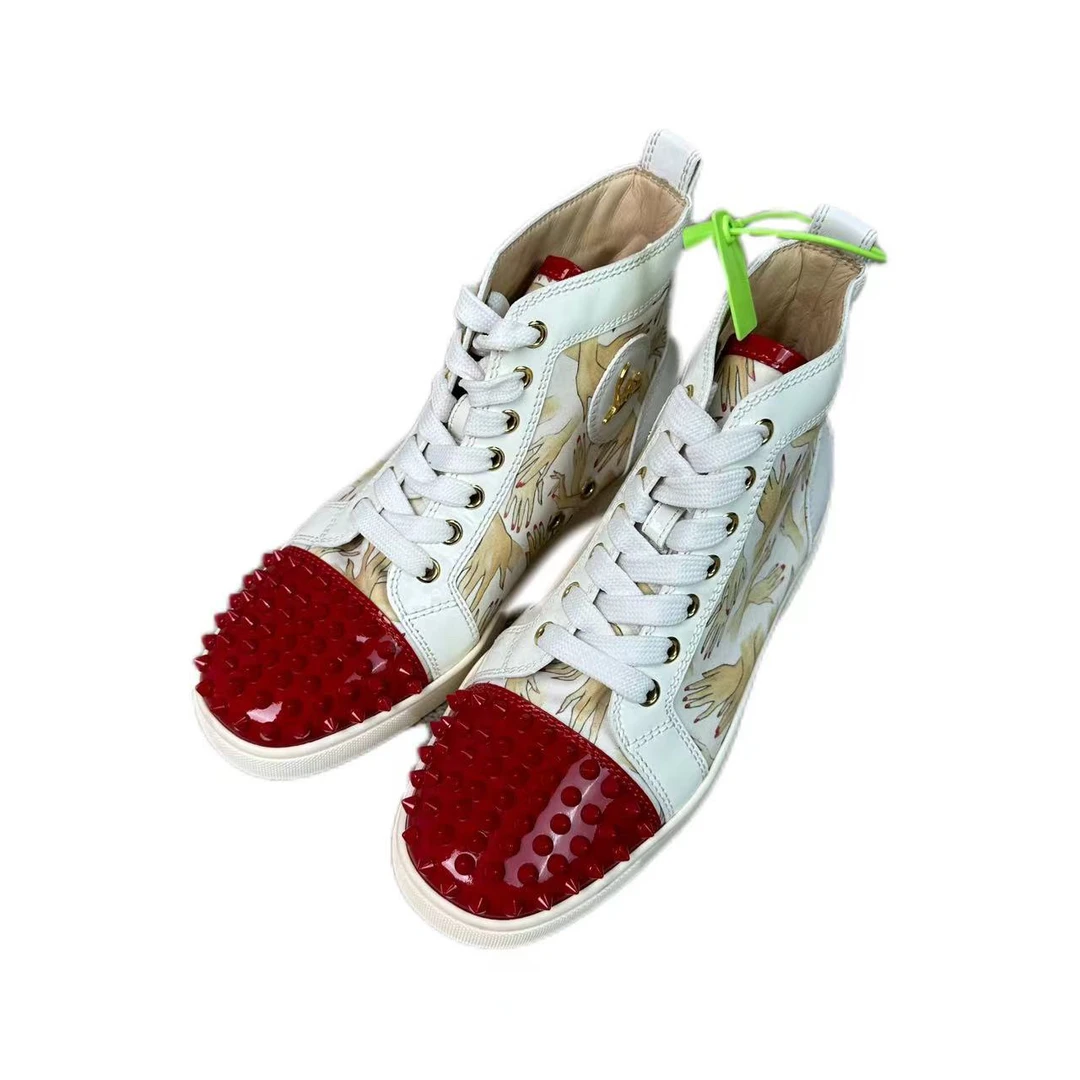 95新 Christian Louboutin/克里斯提·鲁布托  8268 高帮板鞋 36码