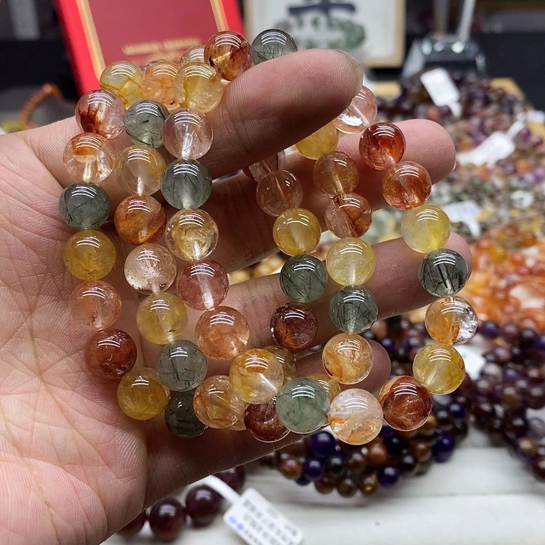 水晶手串未镶嵌多样性发货发一条