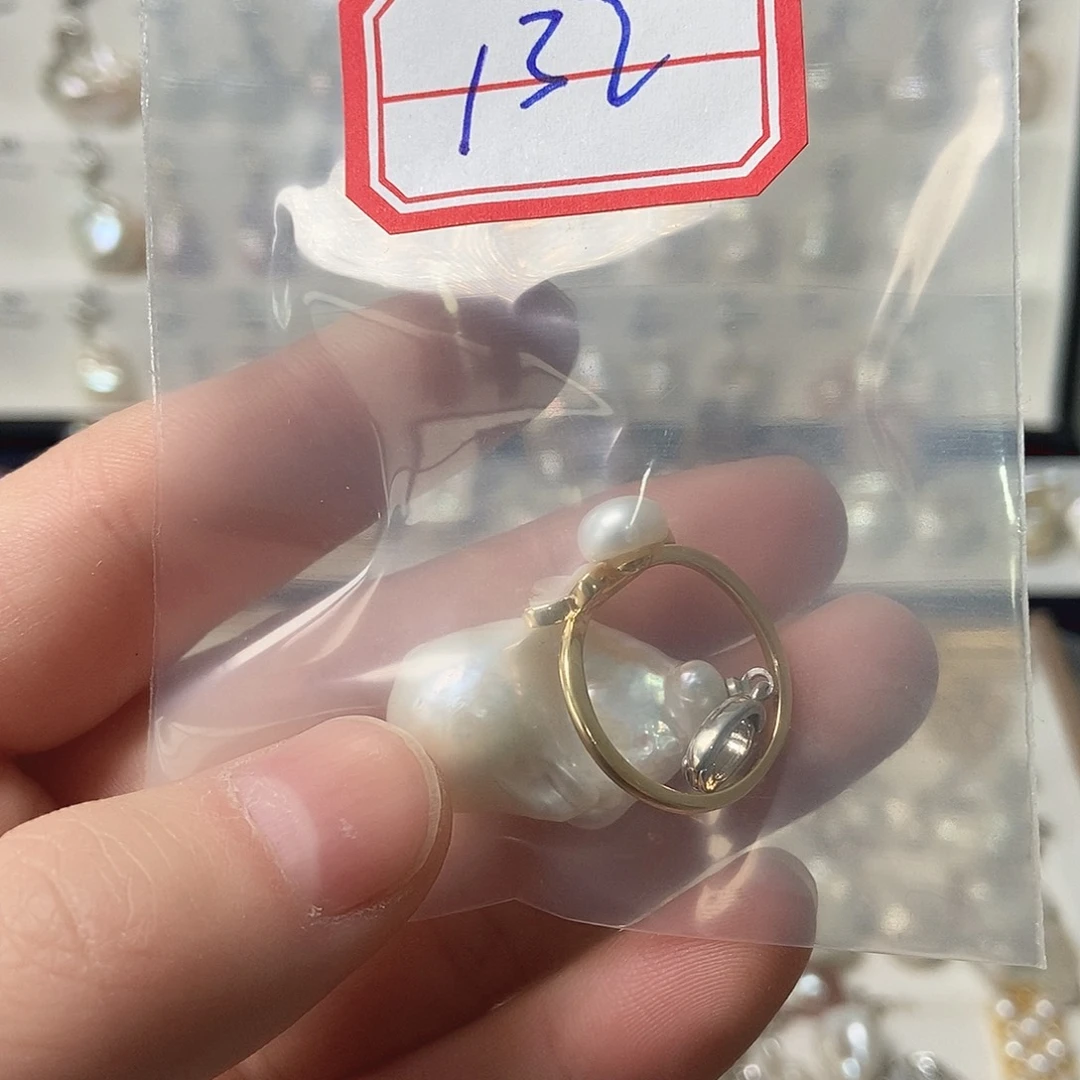 淡水珍珠吊坠银S925镶嵌