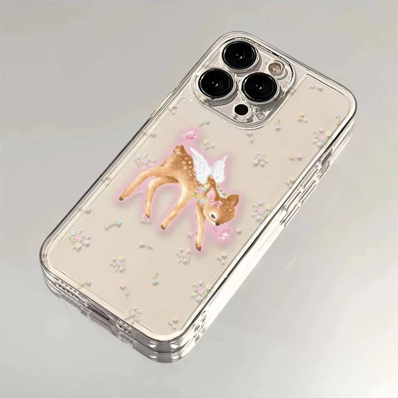 幸运翅膀小鹿适用苹果iPhone16pro14小米15华为70手机壳12太空MT