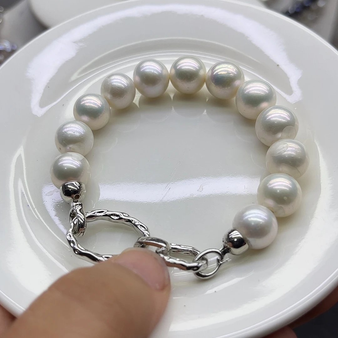 钛钢淡水珍珠项链