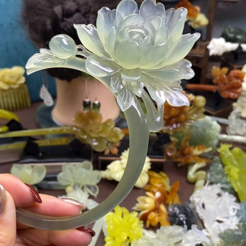 【闪购商品】岫玉发簪发簪发簪盘发未镶嵌长**梦