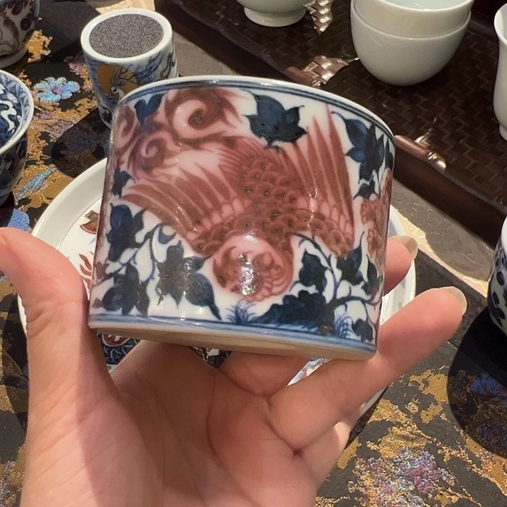 元青拙手仿元青花釉里红
