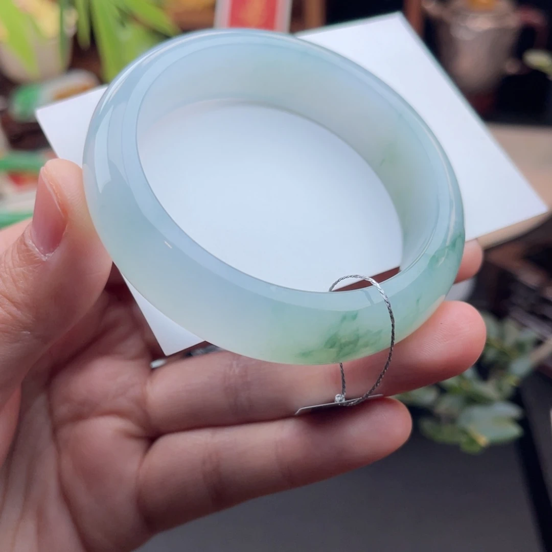 未镶嵌手镯翡翠轮胎 飘花 种老