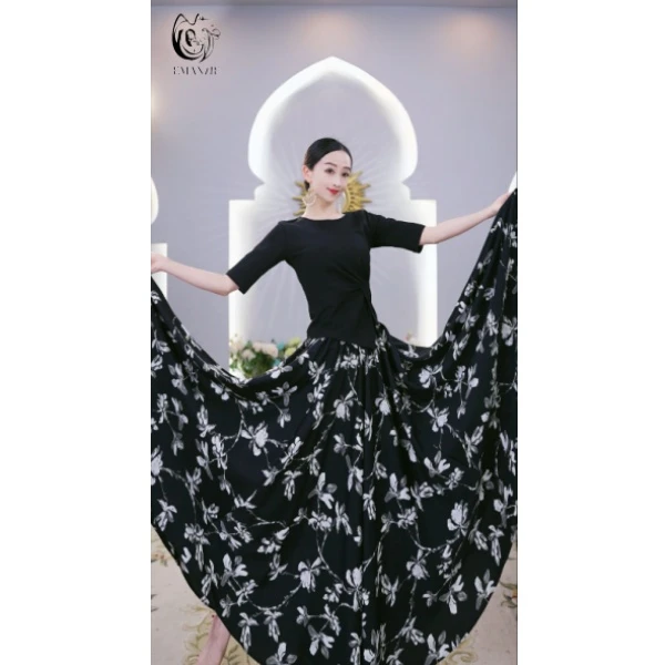 依曼之舞B8009半身裙新疆舞服广场舞大摆跳舞舞蹈洋气裙子女装