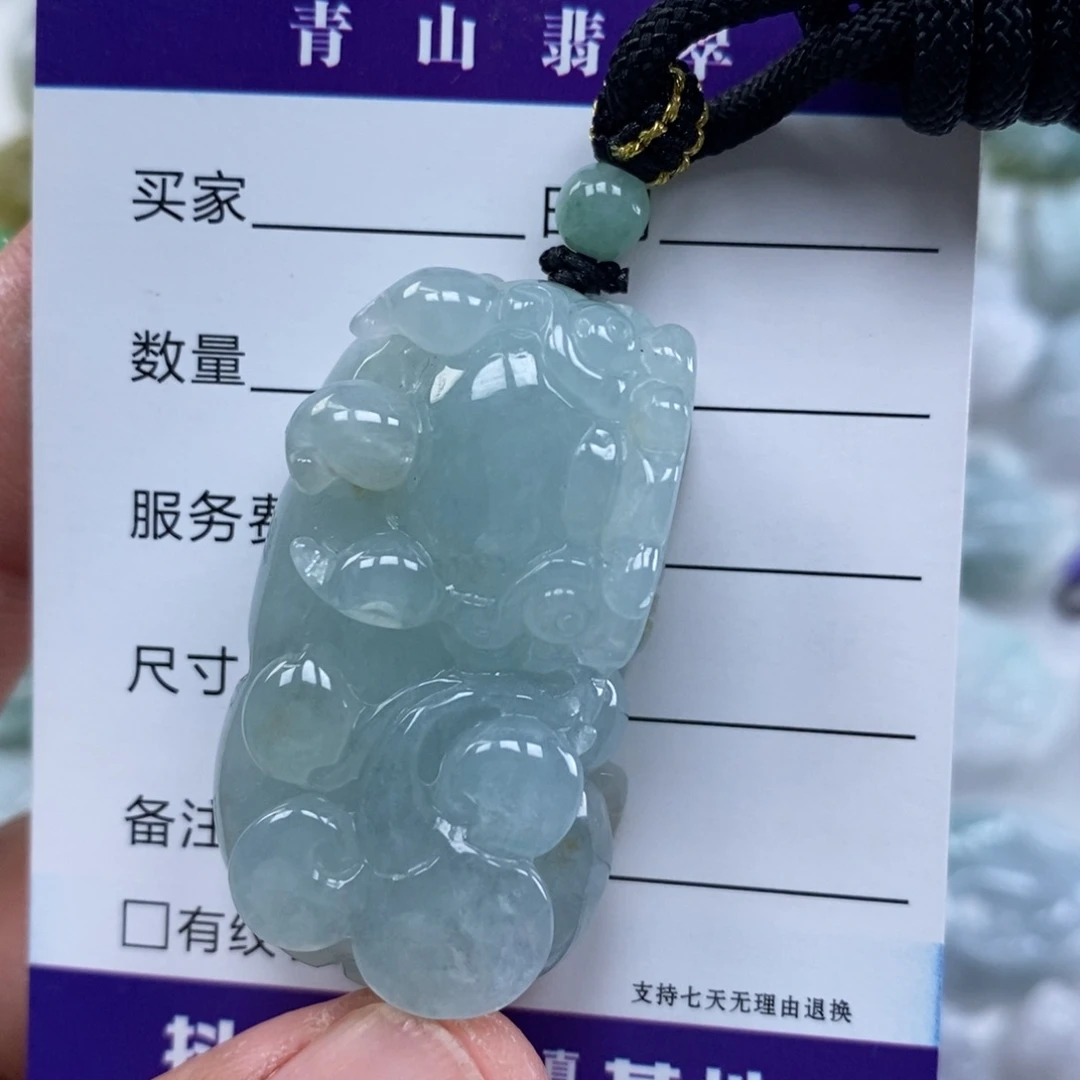 颈饰未镶嵌翡翠多人霸王貔貅吊坠