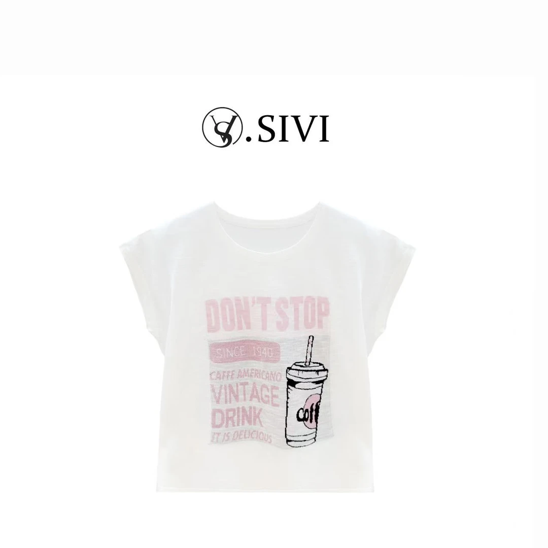 熙薇【你的优乐美】2025夏季新款休闲T天-丝+亚麻设计师上衣H3617