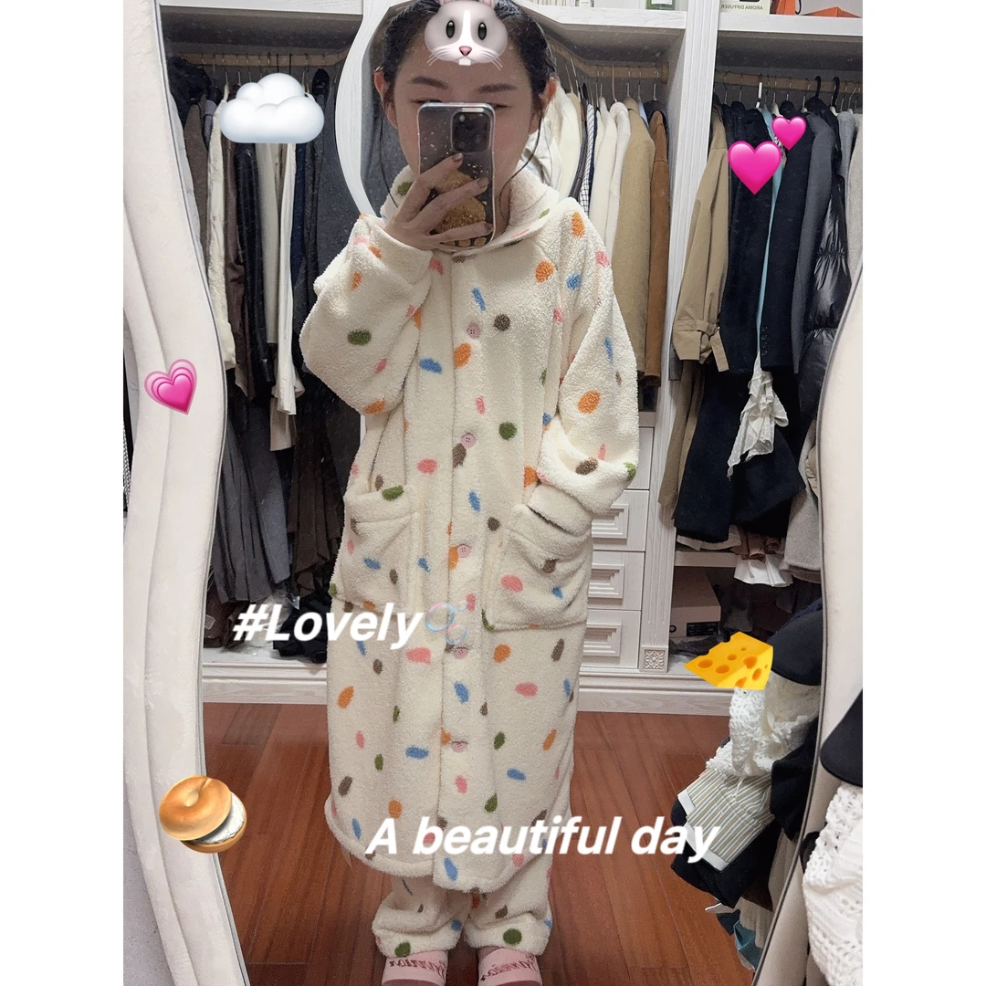 【现货】儿童韩版百搭洋气满印亲子睡衣套装（冬款）WZJ-6086