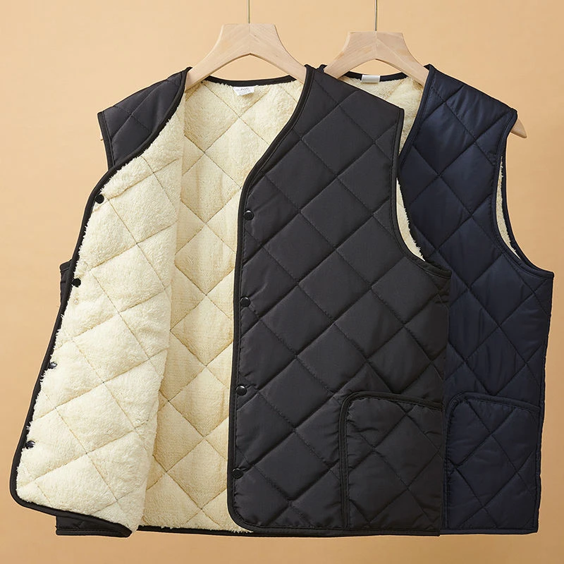 2025年新款中老年马甲男款背心加绒加厚防寒保暖送爷爷爸爸秋冬