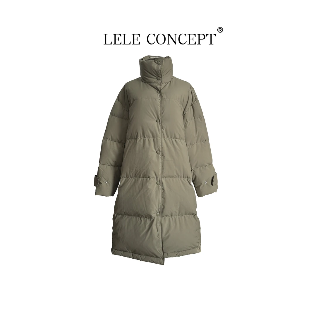 LELE CONCEPT丨「丽」都市极简立领长款羽绒服Y0656