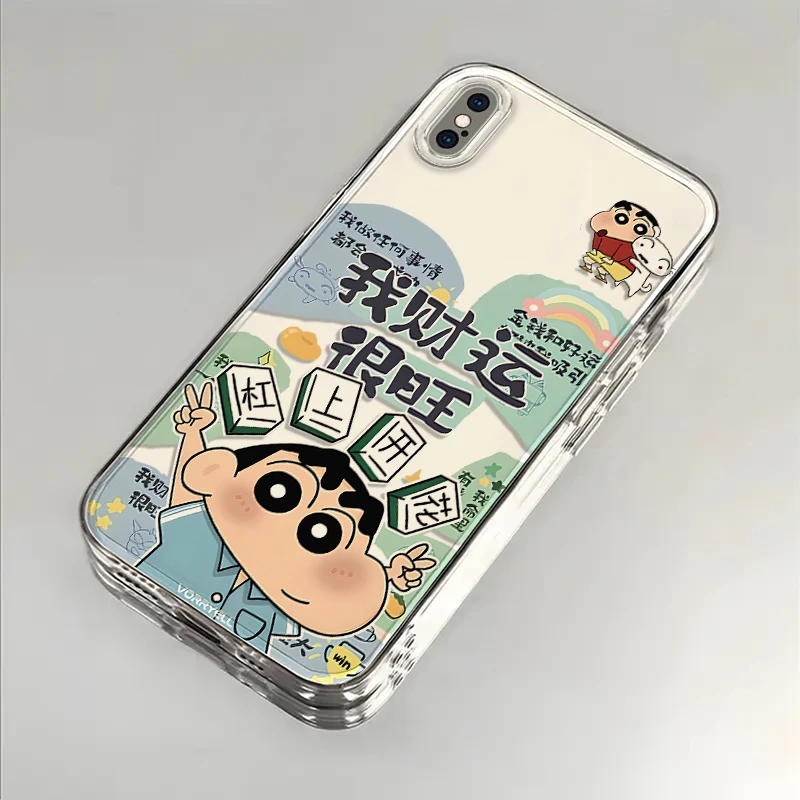 财运旺小新适用iPhonexs手机壳苹果xsmax防摔xr全包透明保护套女