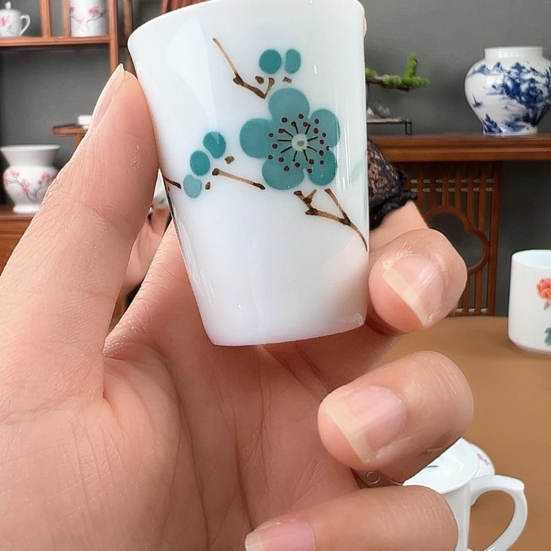 翠竹绿梅闻香杯，微瑕