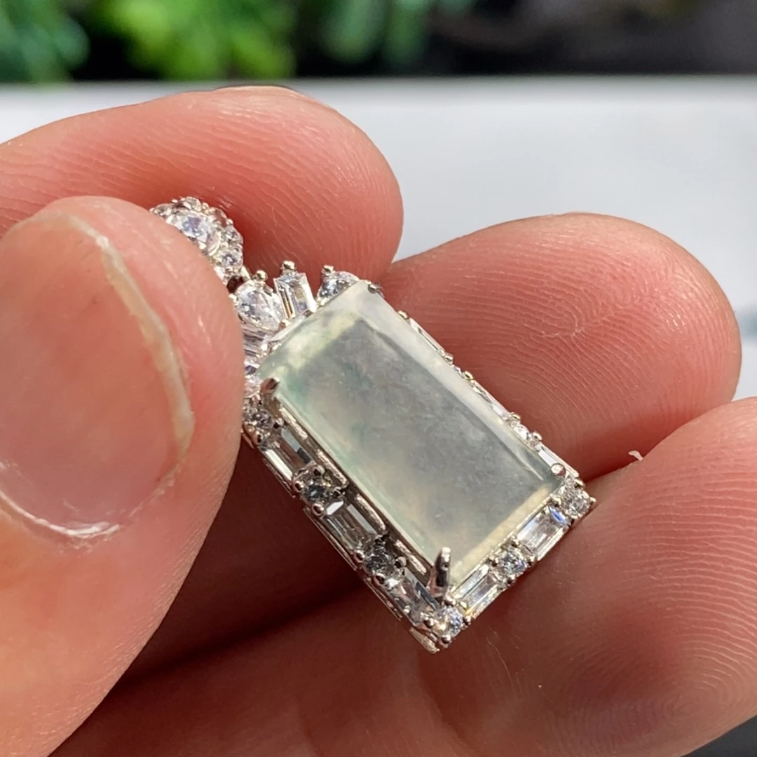 翡翠银S925镶嵌颈饰