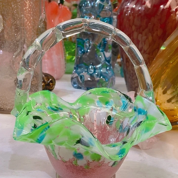 琉璃琉璃花瓶高21口21