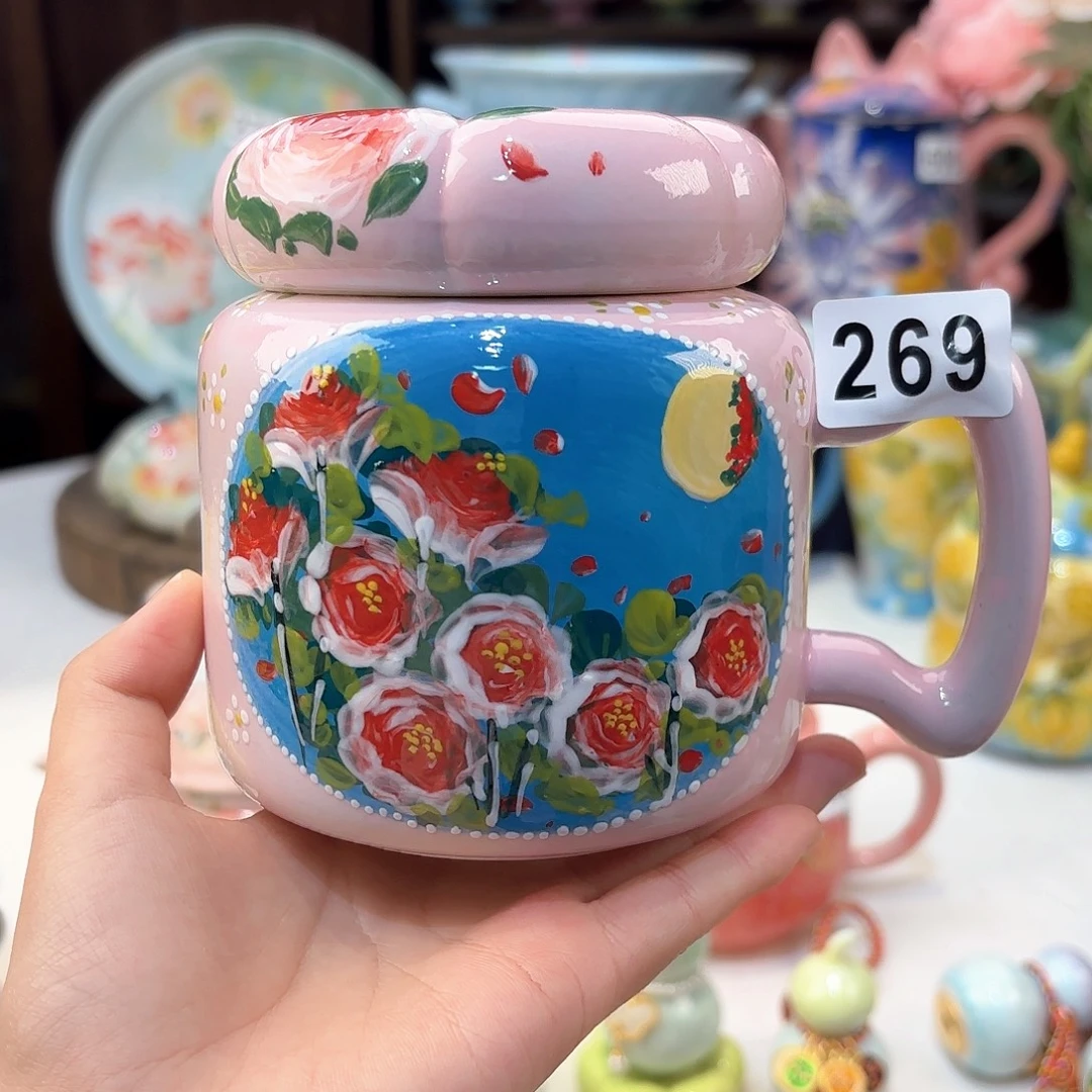 景德镇手绘高温釉下彩陶瓷茶具