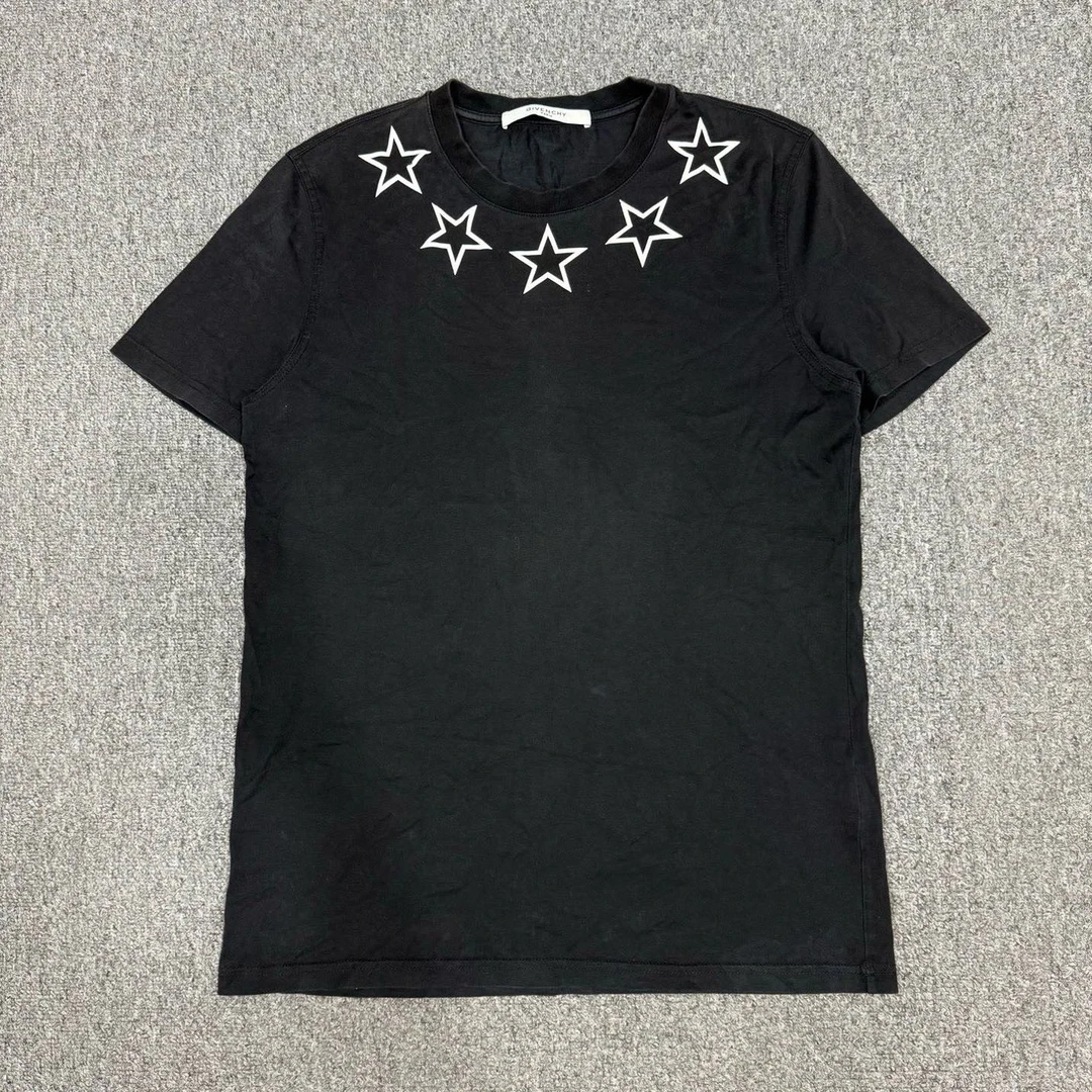 95新 Givenchy/纪梵希 15230070 纪梵希 黑色五角星短袖 S码95新