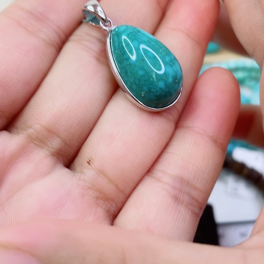 绿松石银S925镶嵌珠宝奇石