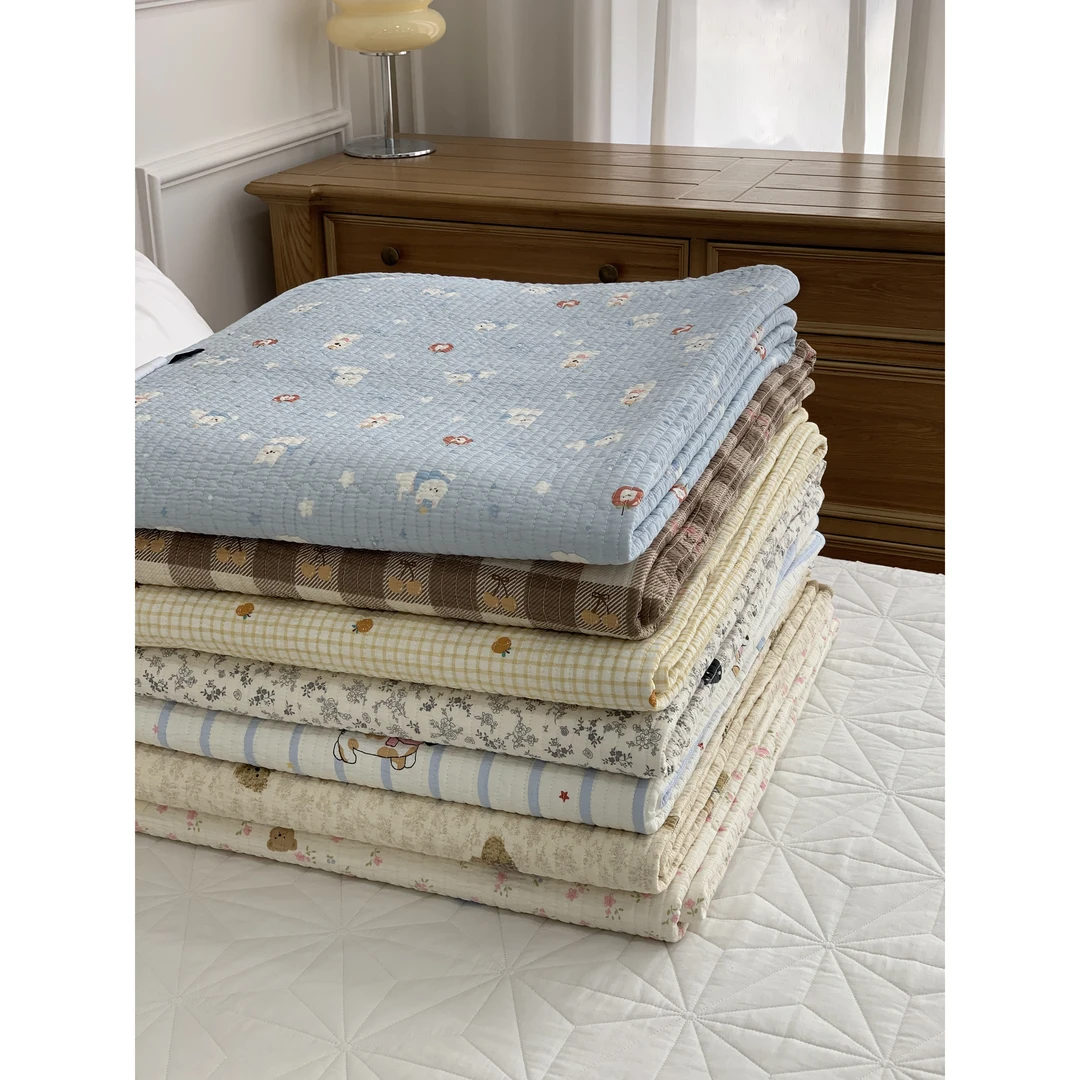 【MJ】碎花全棉床盖双面纯棉可机洗水洗学生防滑四季通用床盖